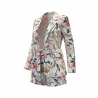 Floral blazer and shorts set
