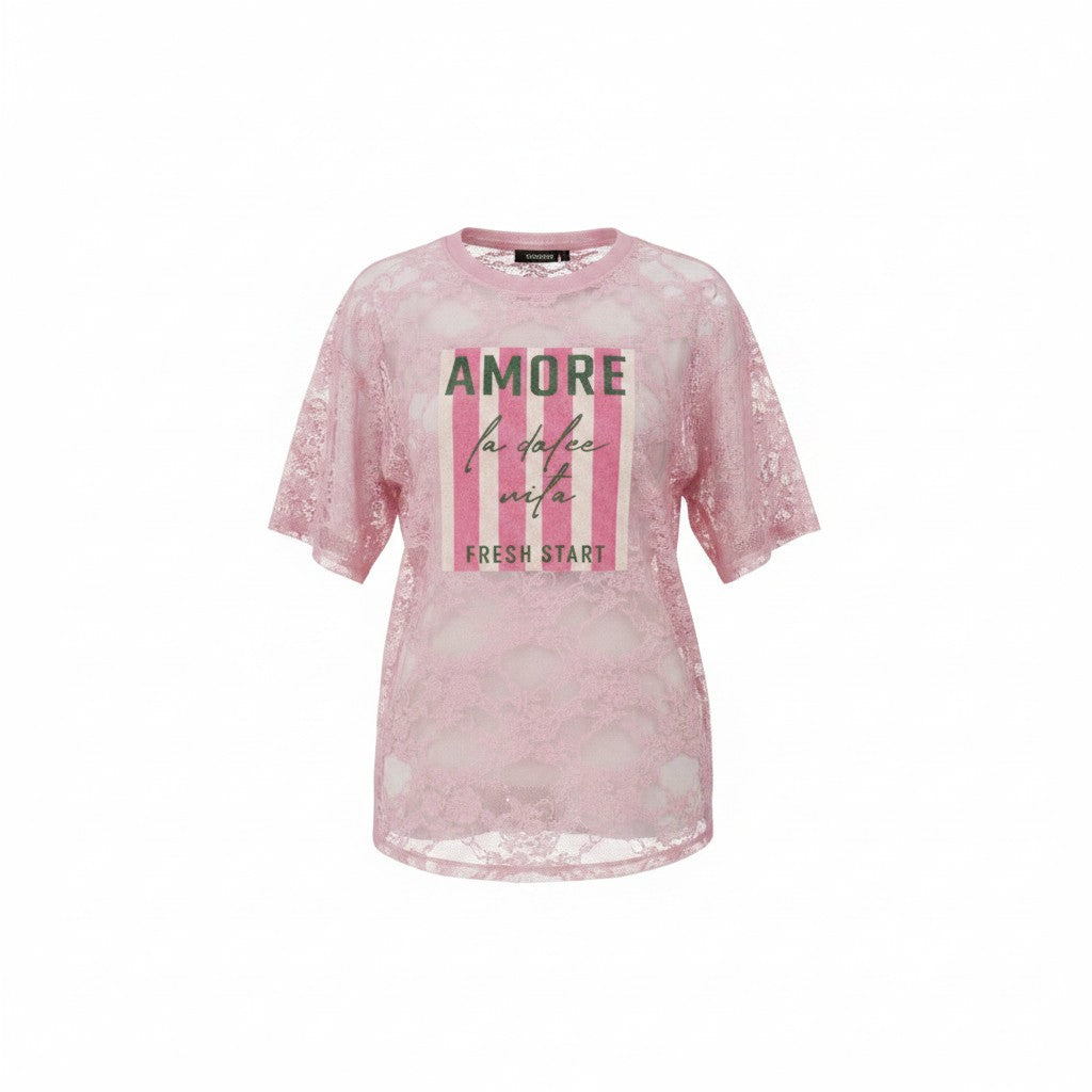 Amore Pink Lace Blouse