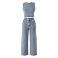Modern Blue Denim Statement Set
