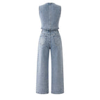 Modern Blue Denim Statement Set