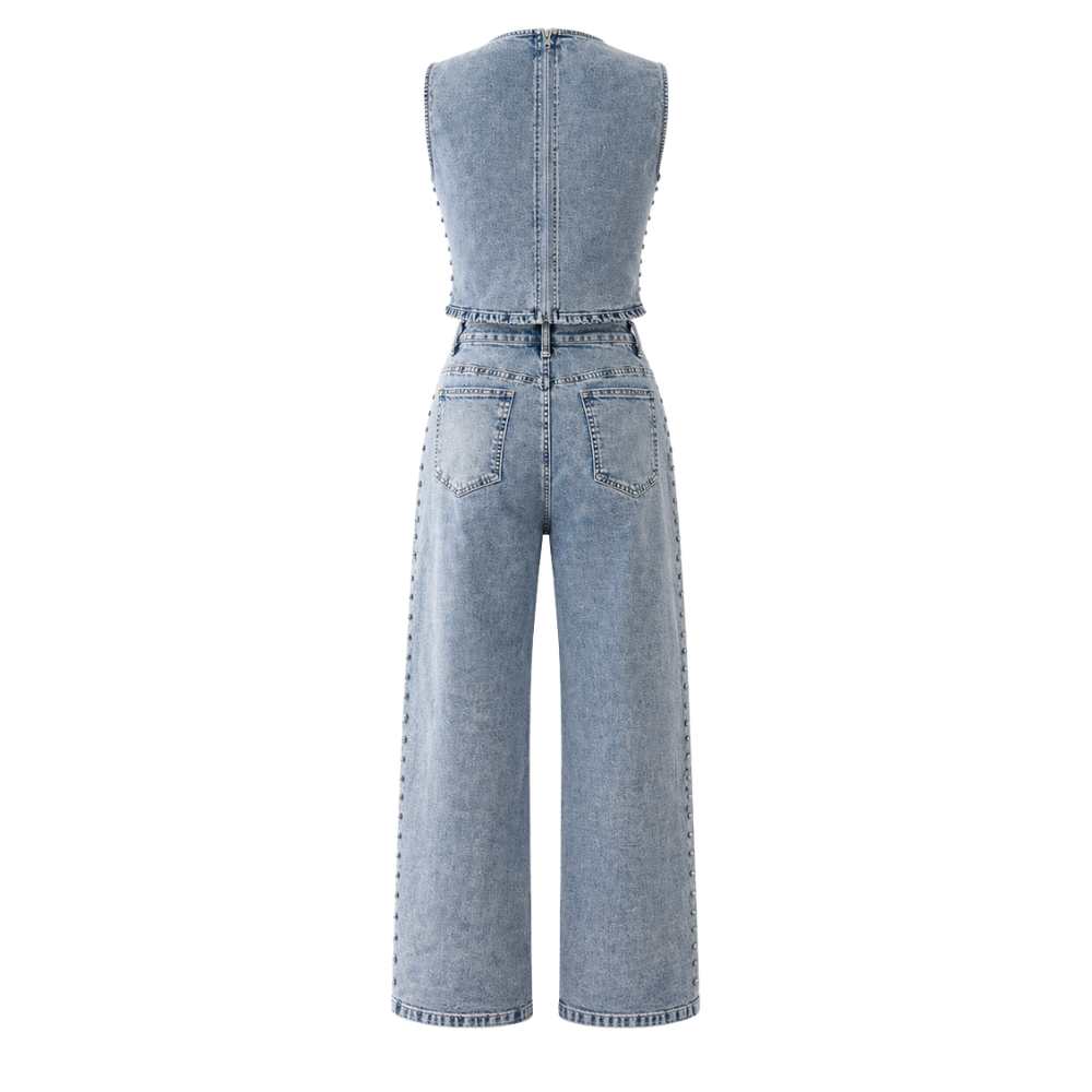Modern Blue Denim Statement Set