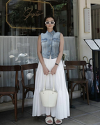 Short Sleeveless Denim Vest