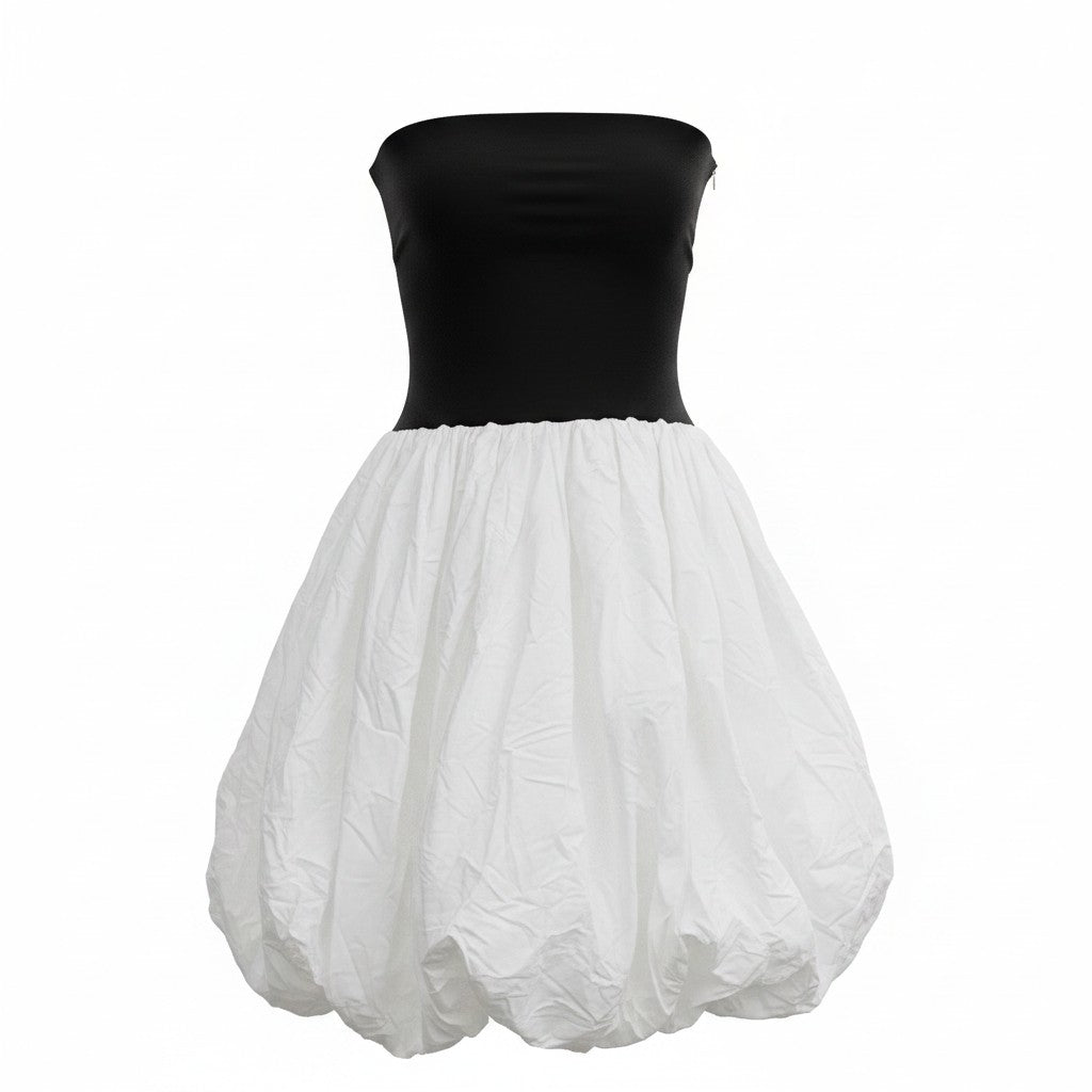 Coco Elegant Black and White Dress