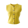 Blusa Amarilla con Botones Delicados