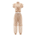 Two-Piece Set with Floral Embroidery