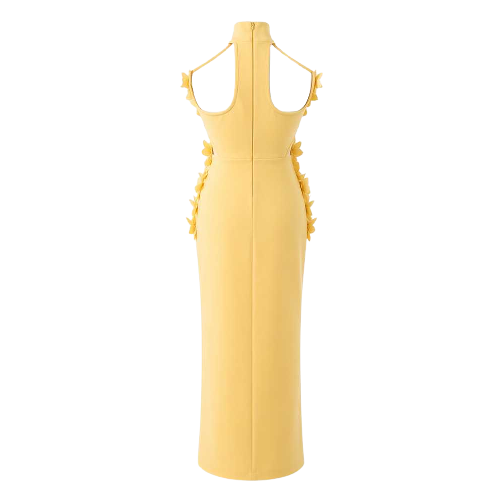 Parisian Yellow Flower Dress