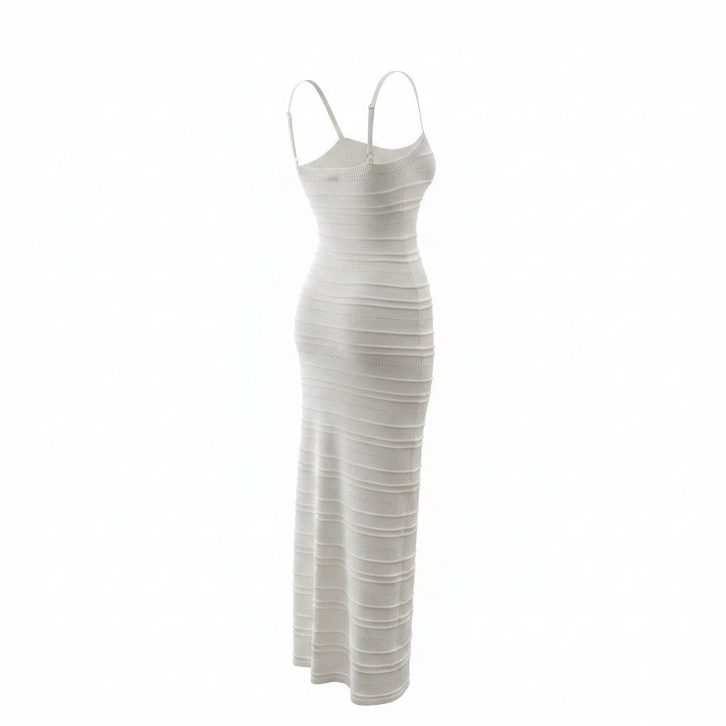 White Casual Paris Long Dress
