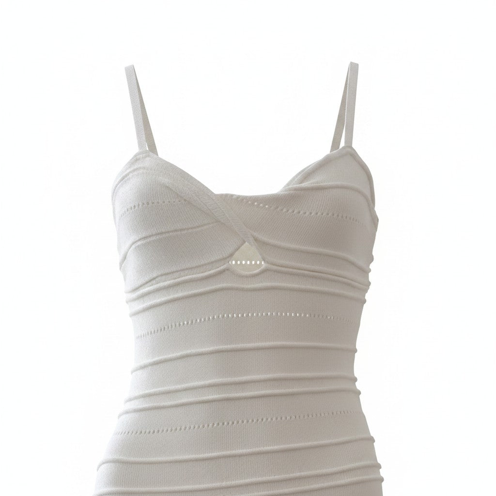 White Casual Paris Long Dress