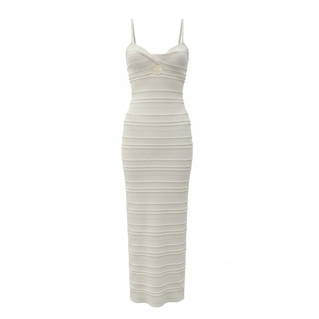 White Casual Paris Long Dress
