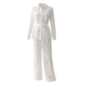 Sensual Floral Guipure Set White