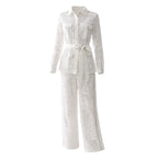Sensual Floral Guipure Set White
