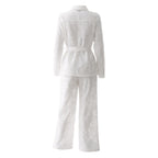 Sensual Floral Guipure Set White
