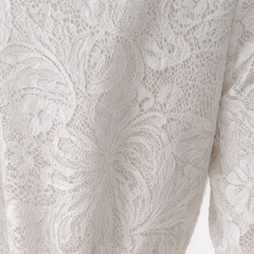 Sensual Floral Guipure Set White