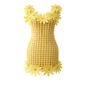 Yellow Floral Embroidery Dress
