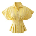 Radiant Yellow Striped Blouse