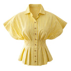 Radiant Yellow Striped Blouse