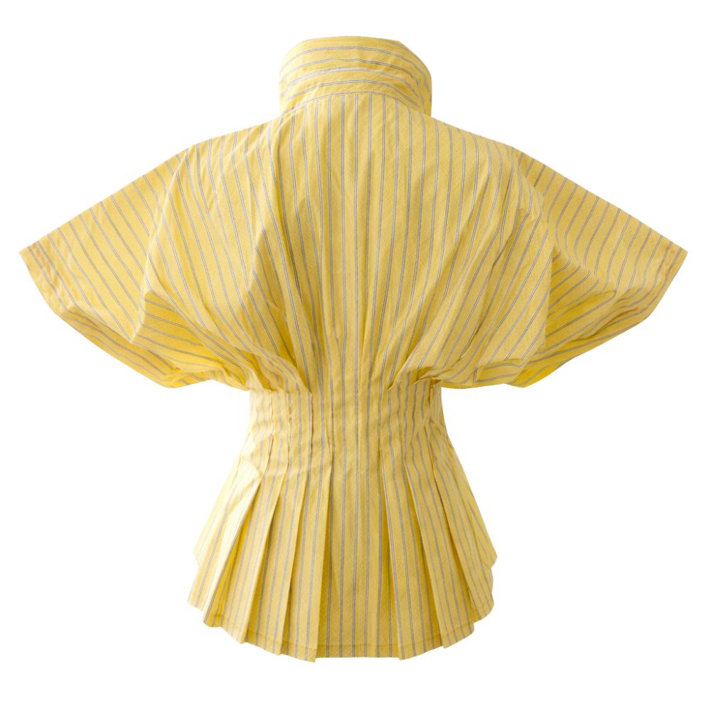 Radiant Yellow Striped Blouse
