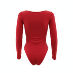 Simple Body Red Long-Sleeve