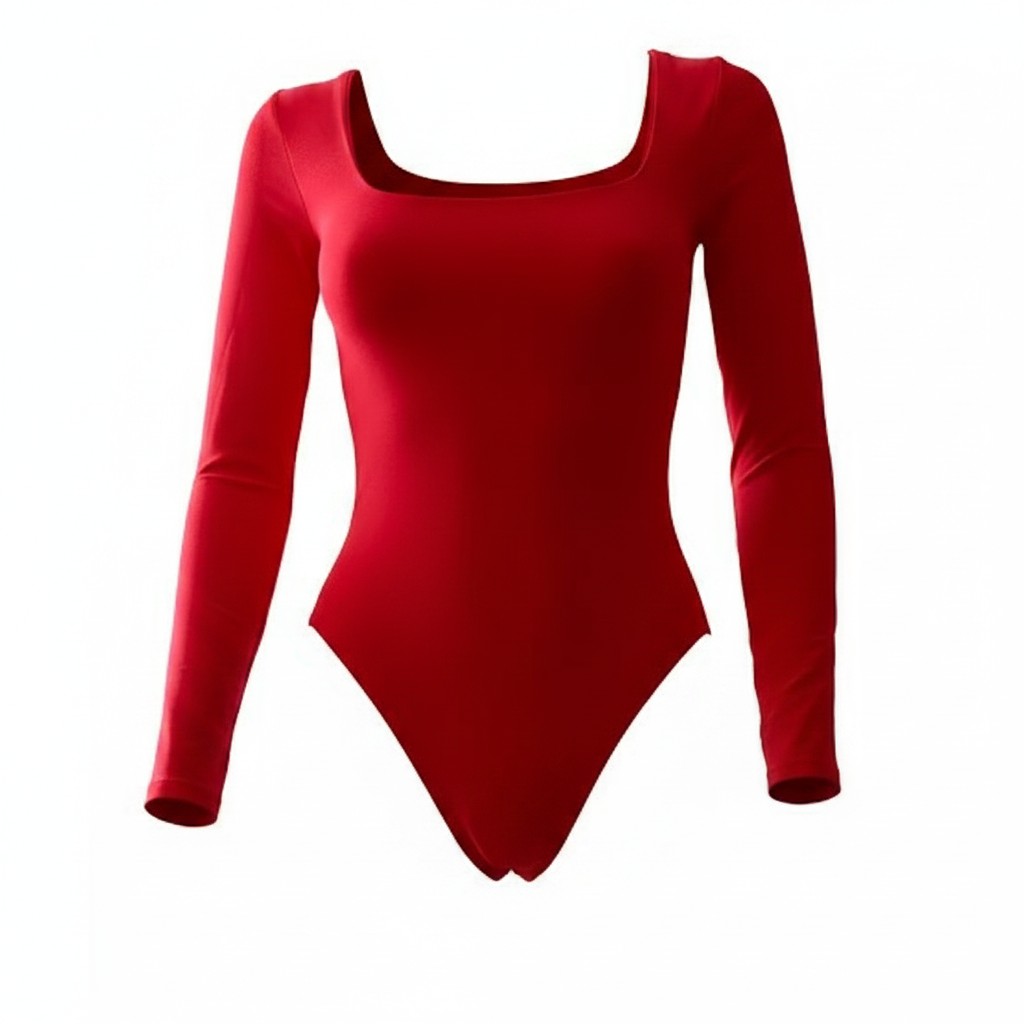 Simple Body Red Long-Sleeve
