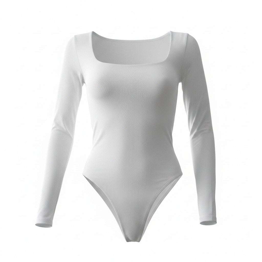 Simple Body White Long-Sleeve