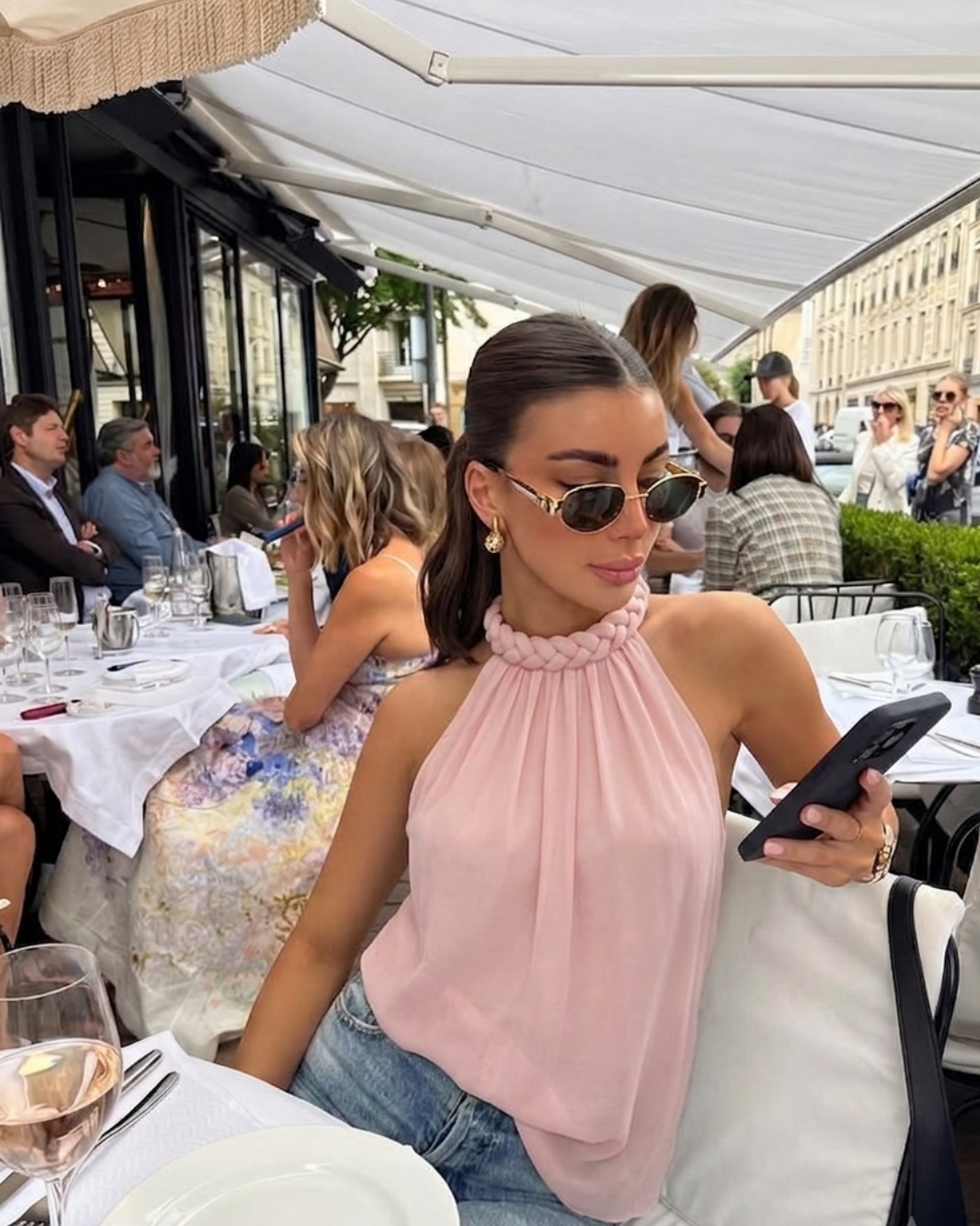 Romantic Pink Trenza Blouse