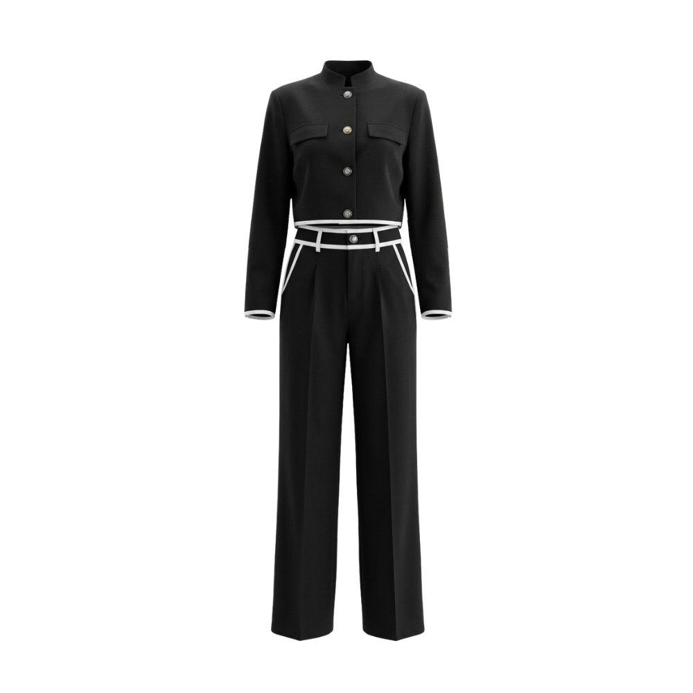 Tailored Black Two-Piece Suit