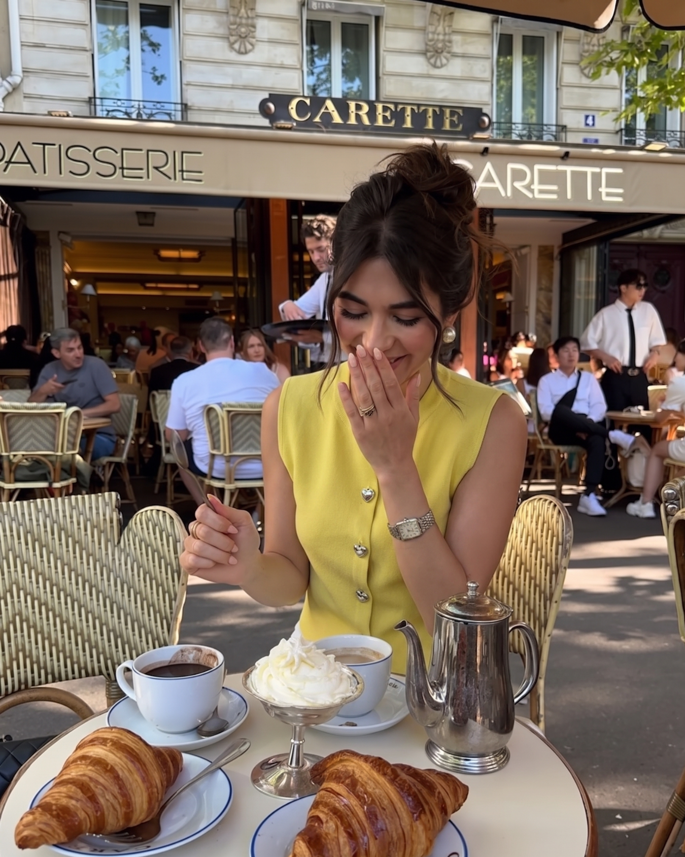 Delicate Button Yellow Blouse