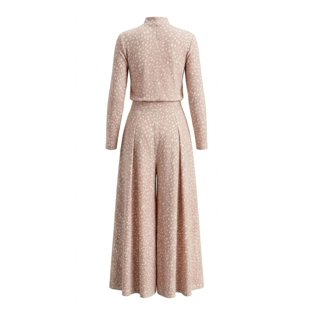 Polka Dot Silk Two-Piece Set