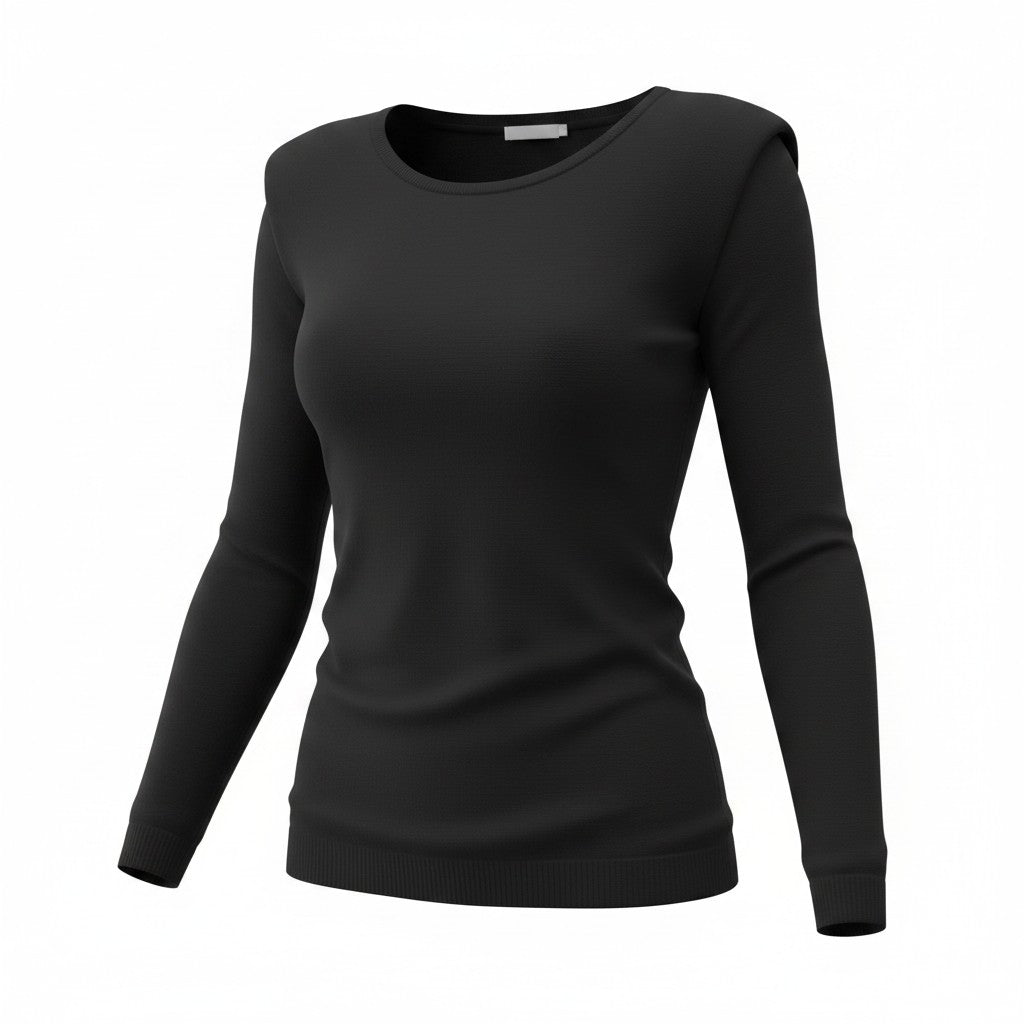 Basic Black Long-Sleeve Sweater