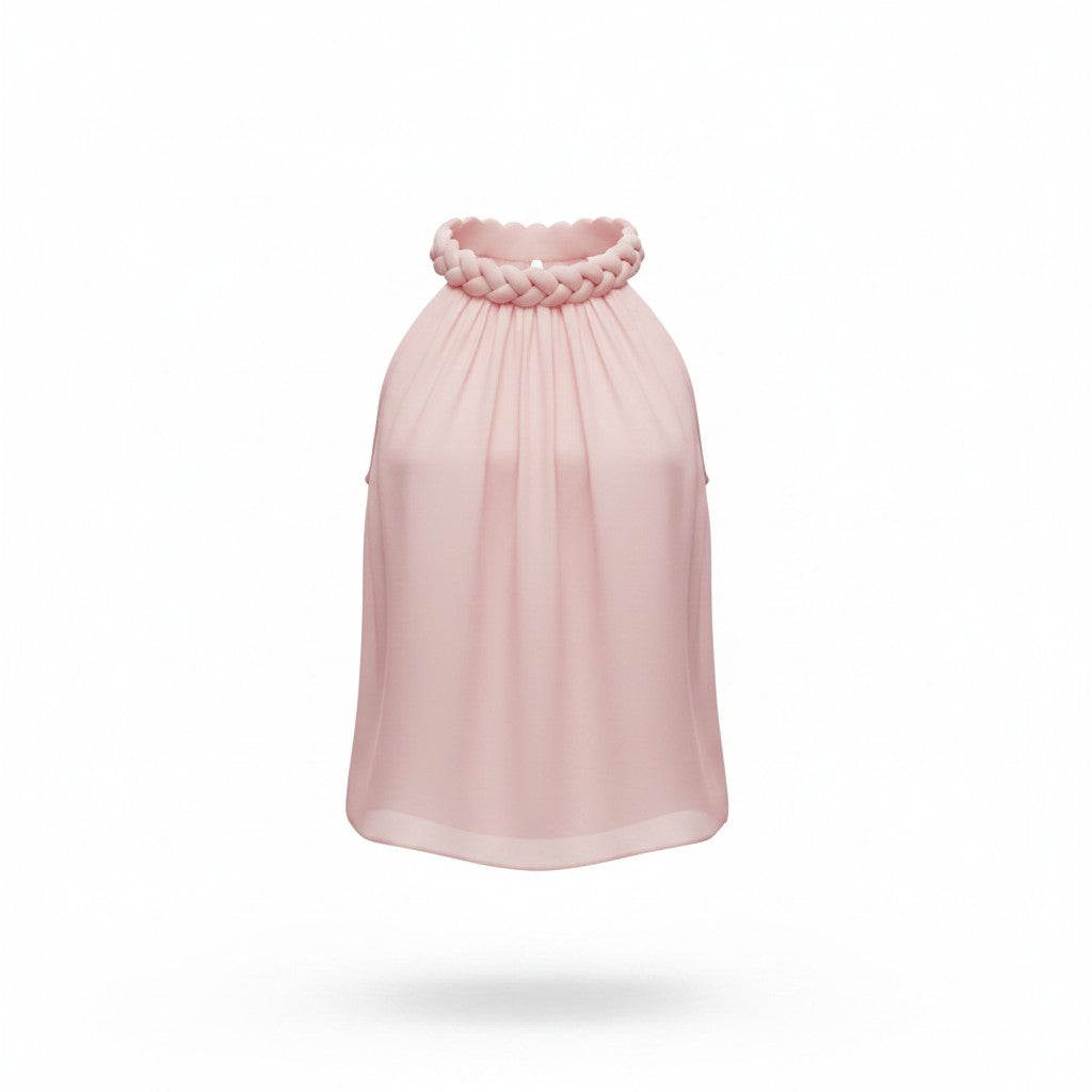 Romantic Pink Trenza Blouse