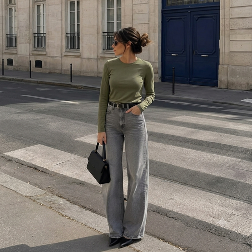 Basic Olive Top Sweater