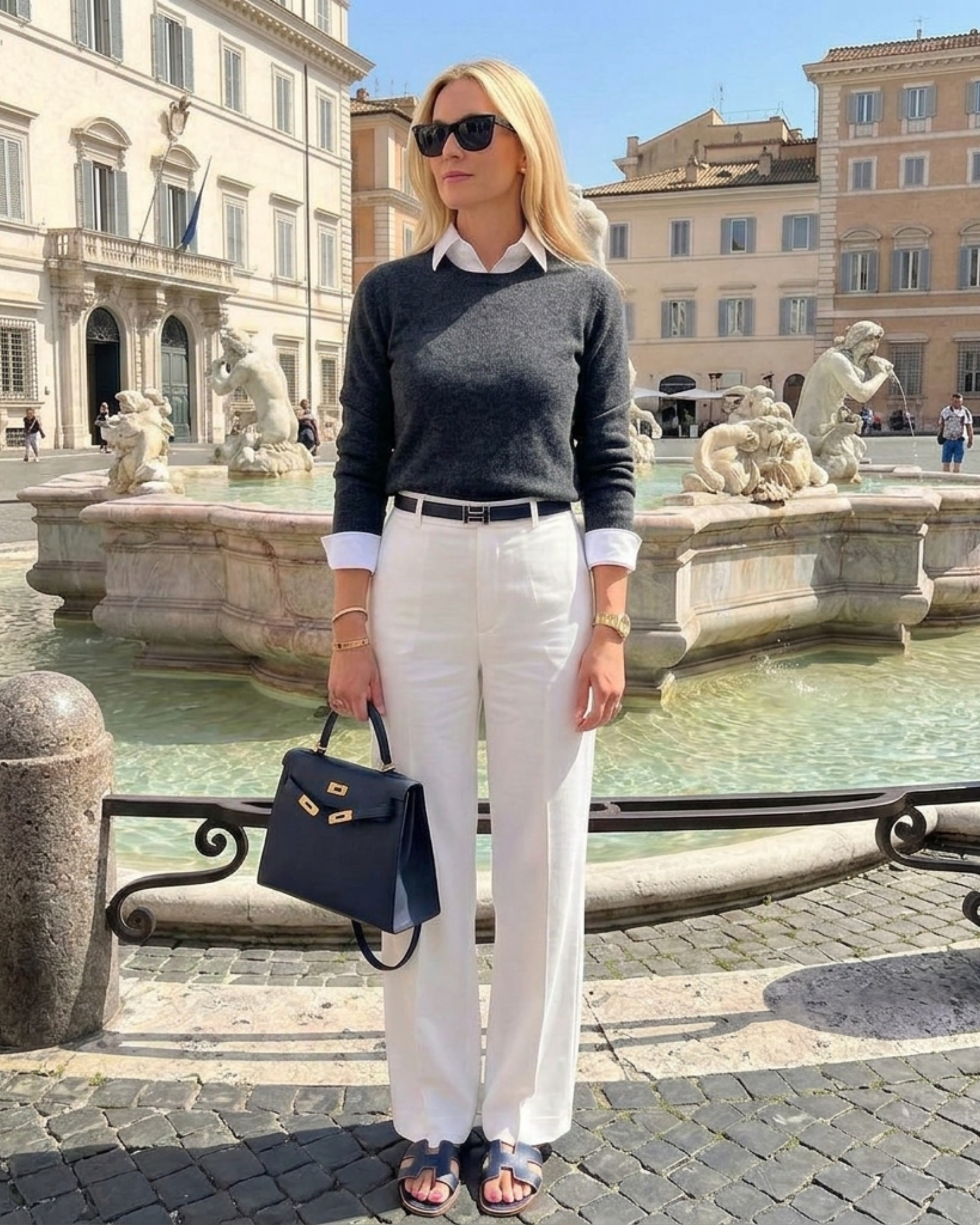Navy Blue Top Sweater