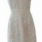 Casual White Dress with Elegant Embroidery