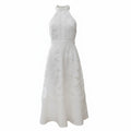 Casual White Dress with Elegant Embroidery