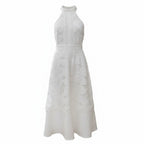 Casual White Dress with Elegant Embroidery