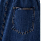 Elegante falda larga Jean azul