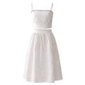 Vestido blanco con detalles negros clásico
