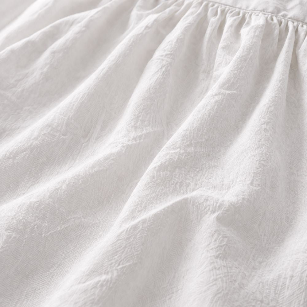Classic Contrast White Dress