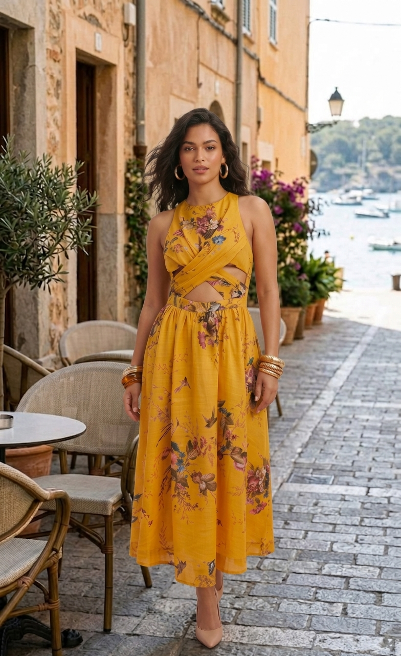 Vestido de primavera "Flor Amarilla"
