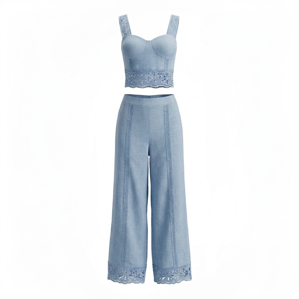 Conjunto de dos piezas Essential en azul cielo