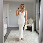 White Casual Paris Long Dress