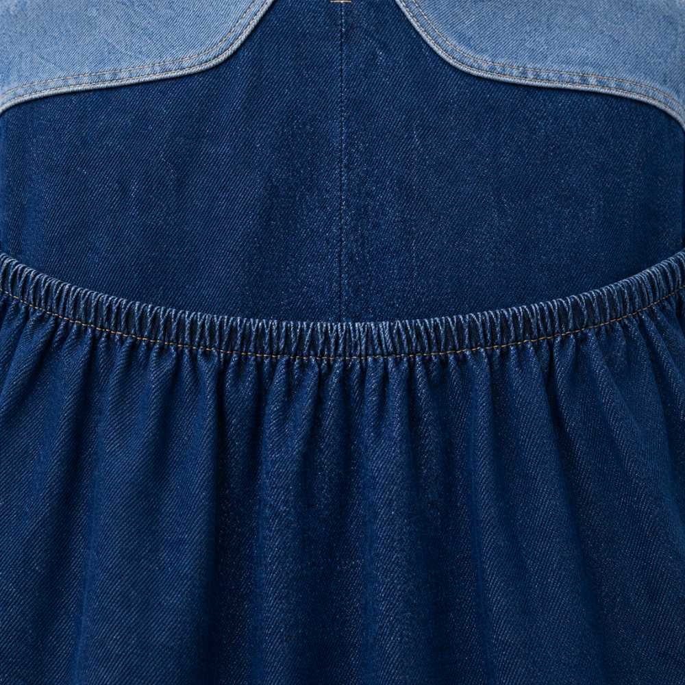 Blue Denim Semi-Strapless Dress