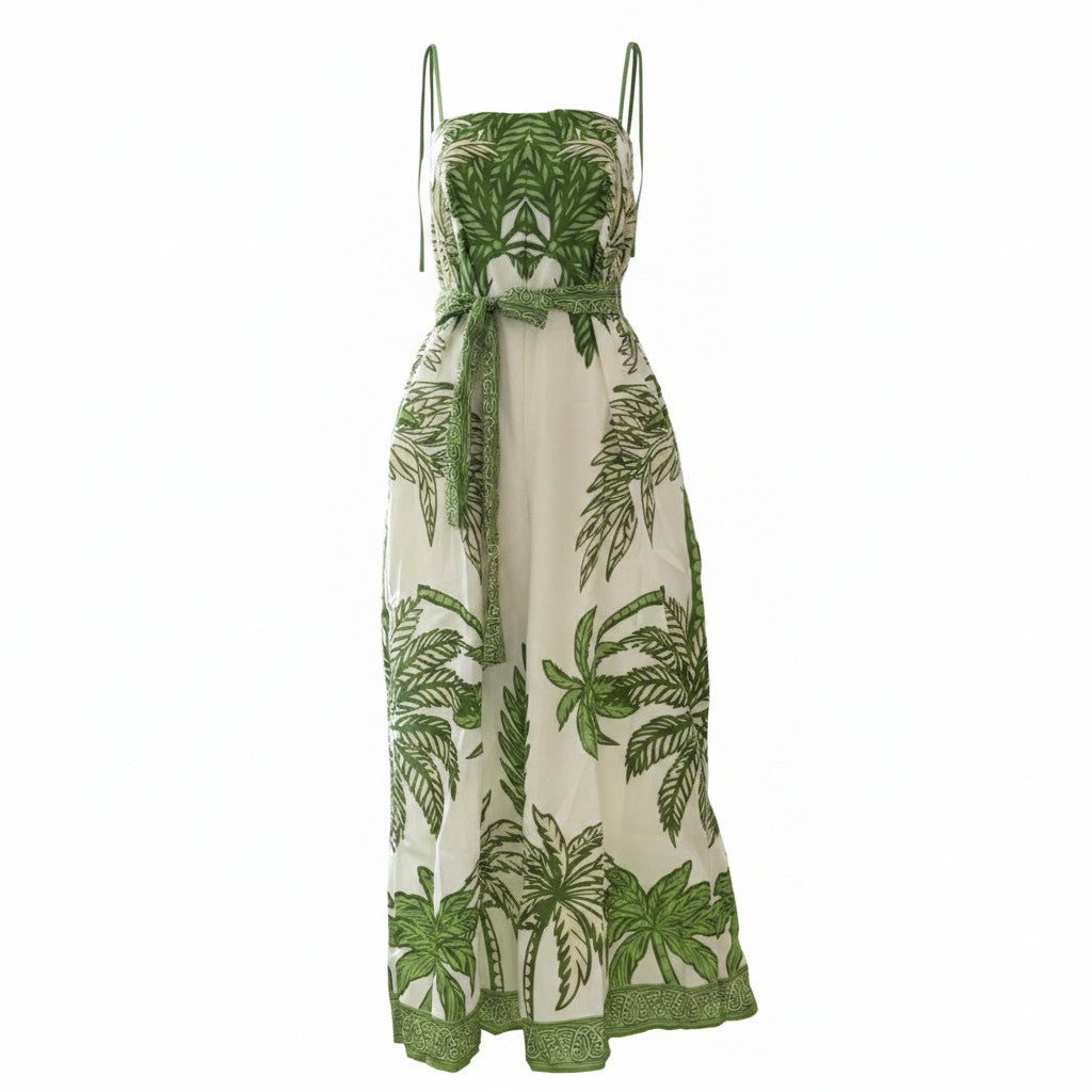 Long Green Spring Jumpsuit