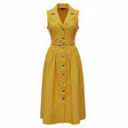 Elegant Long Yellow Dress
