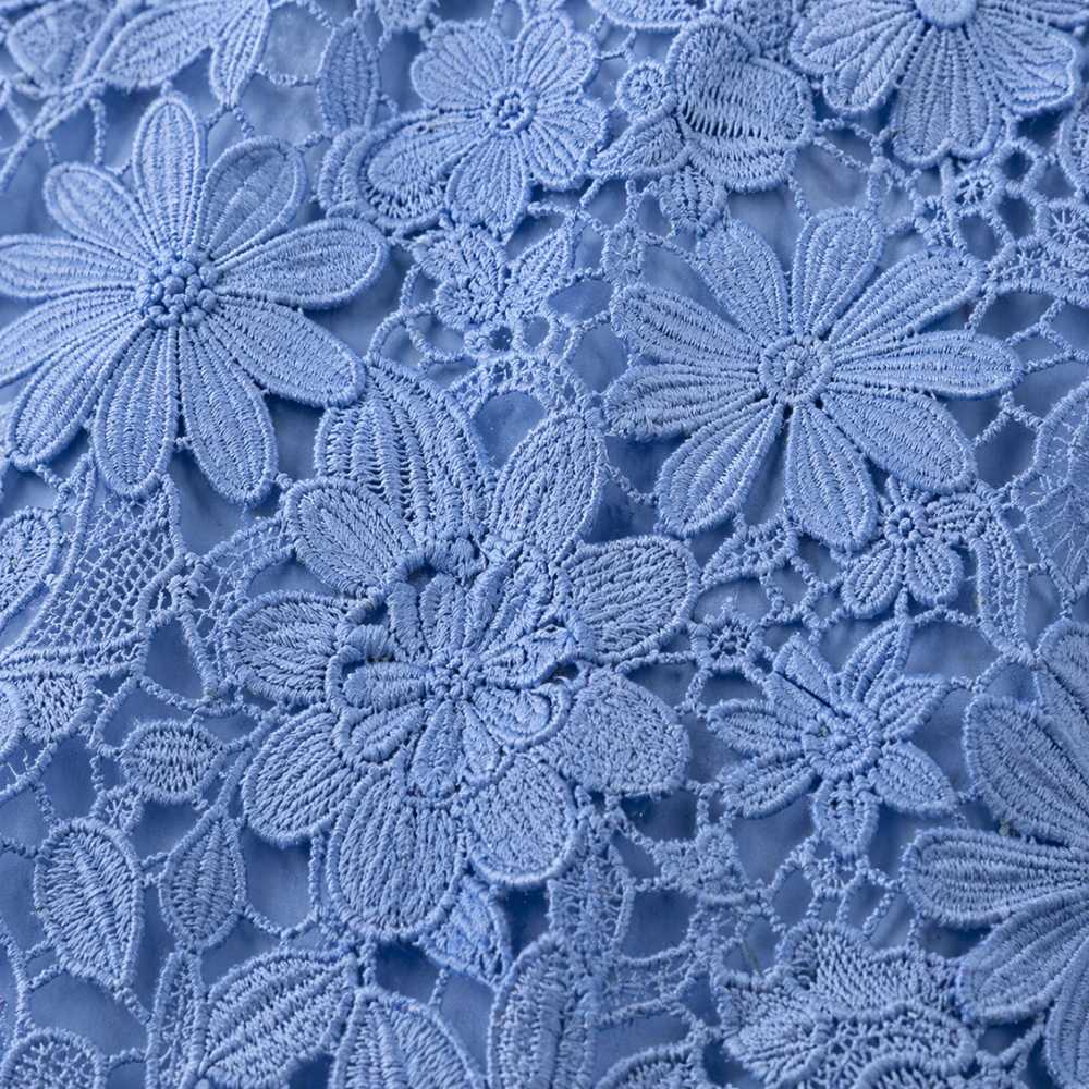 Blue Blossom Embroidered Set