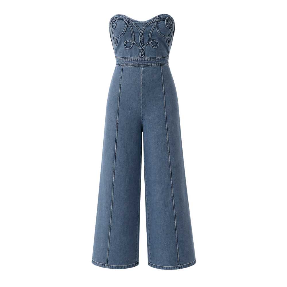 Iconic Blue Denim Strapless Piece