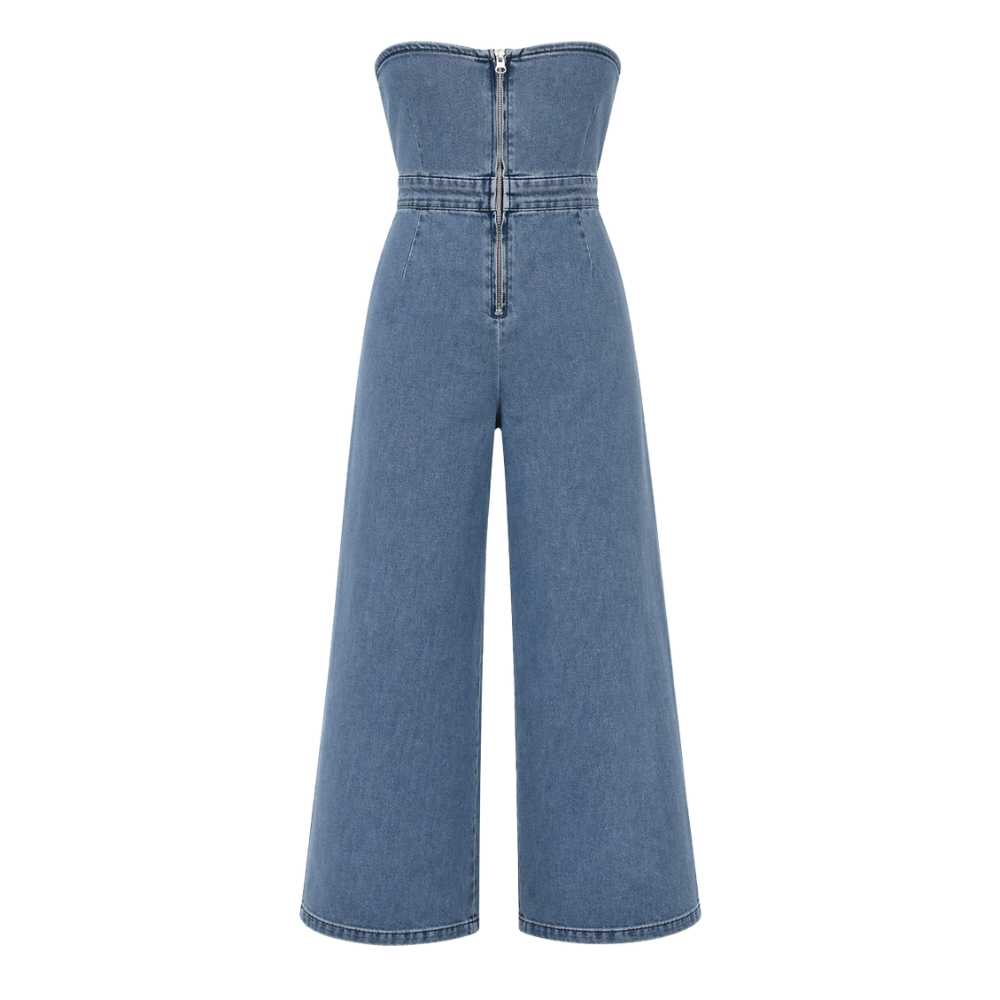 Iconic Blue Denim Strapless Piece