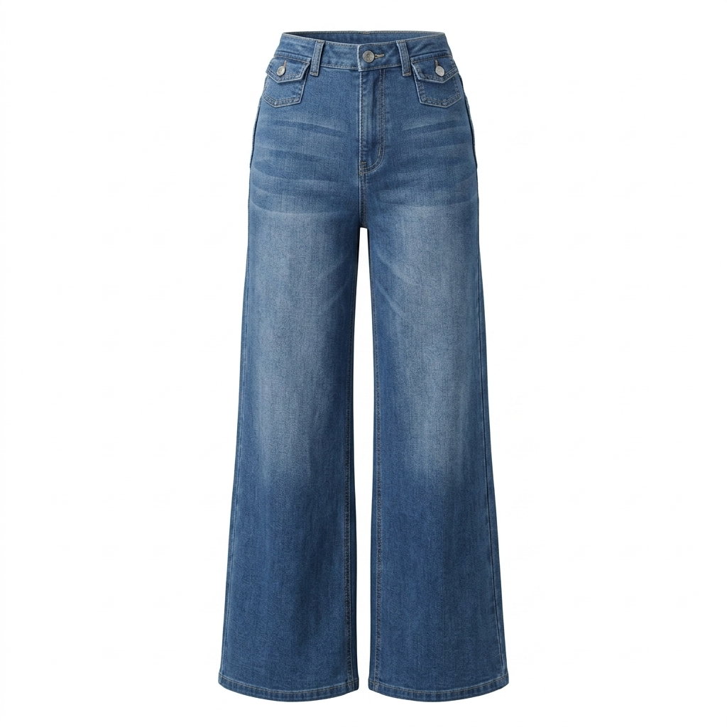 Pantalones Largos Básicos de Mezclilla