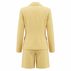 Yellow Casual-Formal Blazer and Shorts
