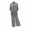 Stripes Camison and Long Linen Pants Set